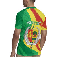 Senegal Independence Day Rugby Jersey Coat Of Arms Grunge Style