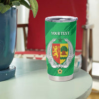 Senegal Independence Day Tumbler Cup Coat Of Arms Grunge Style