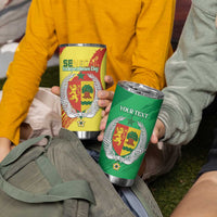 Senegal Independence Day Tumbler Cup Coat Of Arms Grunge Style