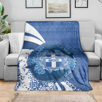 Greece Independence Day Blanket Greek Pattern With Dolphins