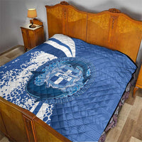 Greece Independence Day Quilt Greek Pattern With Dolphins