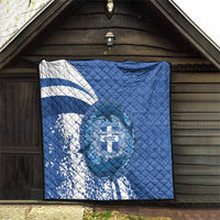 Greece Independence Day Quilt Greek Pattern With Dolphins