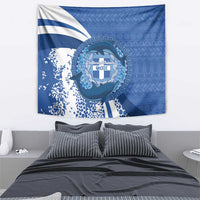 Greece Independence Day Tapestry Greek Pattern With Dolphins