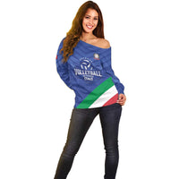 Custom Italy Volleyball Off Shoulder Sweater 2025 Gli Azzurri