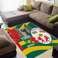 Togo Independence Day Area Rug Happy April 27th Coat Of Arms