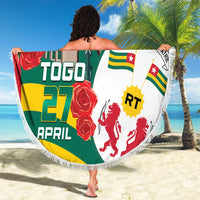 Togo Independence Day Beach Blanket Happy April 27th Coat Of Arms