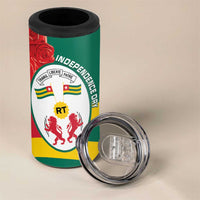 Togo Independence Day 4 in 1 Can Cooler Tumbler Happy April 27th Coat Of Arms