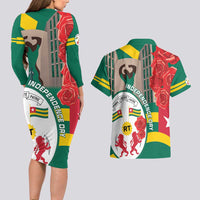 Togo Independence Day Couples Matching Long Sleeve Bodycon Dress and Hawaiian Shirt Happy April 27th Coat Of Arms