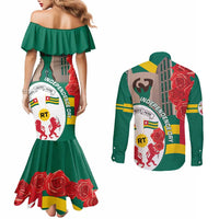 Togo Independence Day Couples Matching Mermaid Dress and Long Sleeve Button Shirt Happy April 27th Coat Of Arms