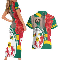 Togo Independence Day Couples Matching Short Sleeve Bodycon Dress and Hawaiian Shirt Happy April 27th Coat Of Arms