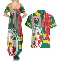 Togo Independence Day Couples Matching Summer Maxi Dress and Hawaiian Shirt Happy April 27th Coat Of Arms
