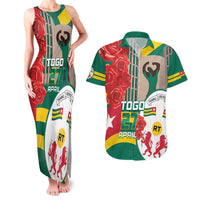 Togo Independence Day Couples Matching Tank Maxi Dress and Hawaiian Shirt Happy April 27th Coat Of Arms