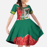 Togo Independence Day Family Matching Off Shoulder Maxi Dress and Hawaiian Shirt Happy April 27th Coat Of Arms