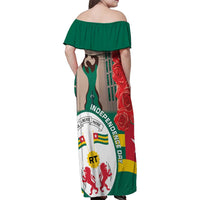 Togo Independence Day Family Matching Off Shoulder Maxi Dress and Hawaiian Shirt Happy April 27th Coat Of Arms