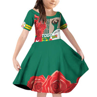 Togo Independence Day Family Matching Off Shoulder Short Dress and Hawaiian Shirt Happy April 27th Coat Of Arms