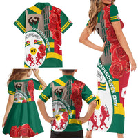 Togo Independence Day Family Matching Short Sleeve Bodycon Dress and Hawaiian Shirt Happy April 27th Coat Of Arms