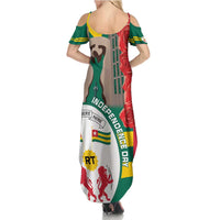 Togo Independence Day Family Matching Summer Maxi Dress and Hawaiian Shirt Happy April 27th Coat Of Arms
