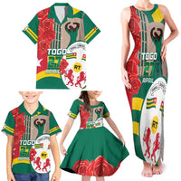 Togo Independence Day Family Matching Tank Maxi Dress and Hawaiian Shirt Happy April 27th Coat Of Arms