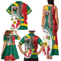 Togo Independence Day Family Matching Tank Maxi Dress and Hawaiian Shirt Happy April 27th Coat Of Arms