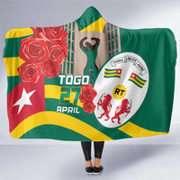 Togo Independence Day Hooded Blanket Happy April 27th Coat Of Arms