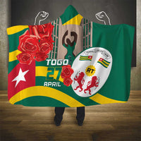 Togo Independence Day Hooded Blanket Happy April 27th Coat Of Arms