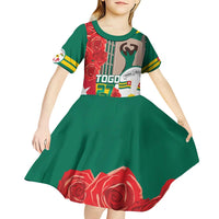 Togo Independence Day Kid Short Sleeve Dress Happy April 27th Coat Of Arms