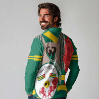 Togo Independence Day Long Sleeve Polo Shirt Happy April 27th Coat Of Arms