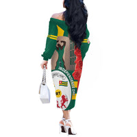 Togo Independence Day Off The Shoulder Long Sleeve Dress Happy April 27th Coat Of Arms