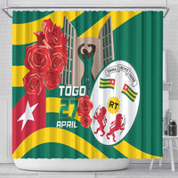 Togo Independence Day Shower Curtain Happy April 27th Coat Of Arms