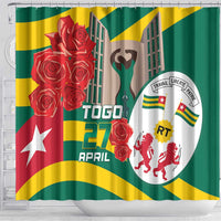 Togo Independence Day Shower Curtain Happy April 27th Coat Of Arms