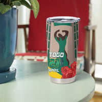 Togo Independence Day Tumbler Cup Happy April 27th Coat Of Arms