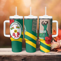 Togo Independence Day Tumbler With Handle Happy April 27th Coat Of Arms