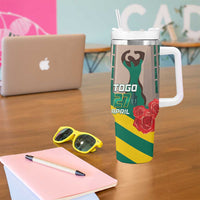 Togo Independence Day Tumbler With Handle Happy April 27th Coat Of Arms