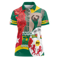 Togo Independence Day Women Polo Shirt Happy April 27th Coat Of Arms