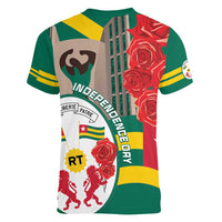 Togo Independence Day Women V-Neck T-Shirt Happy April 27th Coat Of Arms