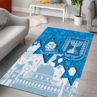 Israel Independence Day Area Rug Yom Ha'atzmaut Star Of David Jewish Pattern