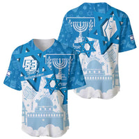 Israel Independence Day Baseball Jersey Yom Ha'atzmaut Star Of David Jewish Pattern