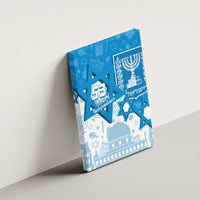 Israel Independence Day Canvas Wall Art Yom Ha'atzmaut Star Of David Jewish Pattern