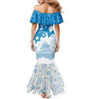 Israel Independence Day Family Matching Mermaid Dress and Hawaiian Shirt Yom Ha'atzmaut Star Of David Jewish Pattern