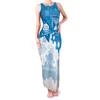 Israel Independence Day Family Matching Tank Maxi Dress and Hawaiian Shirt Yom Ha'atzmaut Star Of David Jewish Pattern