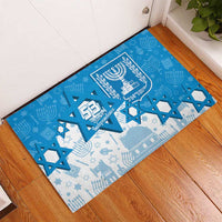 Israel Independence Day Rubber Doormat Yom Ha'atzmaut Star Of David Jewish Pattern
