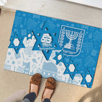 Israel Independence Day Rubber Doormat Yom Ha'atzmaut Star Of David Jewish Pattern