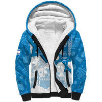 Israel Independence Day Sherpa Hoodie Yom Ha'atzmaut Star Of David Jewish Pattern