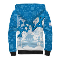 Israel Independence Day Sherpa Hoodie Yom Ha'atzmaut Star Of David Jewish Pattern