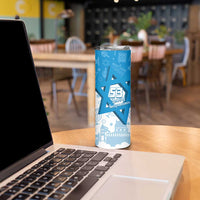 Israel Independence Day Skinny Tumbler Yom Ha'atzmaut Star Of David Jewish Pattern