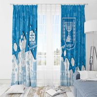 Israel Independence Day Window Curtain Yom Ha'atzmaut Star Of David Jewish Pattern