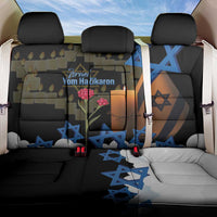 Israel Memorial Day Back Car Seat Cover Red Everlasting Flower With Candle Light
