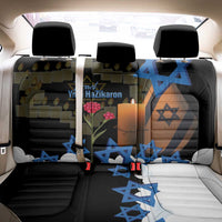 Israel Memorial Day Back Car Seat Cover Red Everlasting Flower With Candle Light