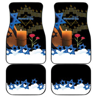 Israel Memorial Day Car Mats Red Everlasting Flower With Candle Light