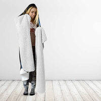 Israel Memorial Day Hooded Blanket Red Everlasting Flower With Candle Light